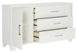 Kerren Dresser in White 1678W-5 - U&U Home Budget Furniture (Carteret, NJ)