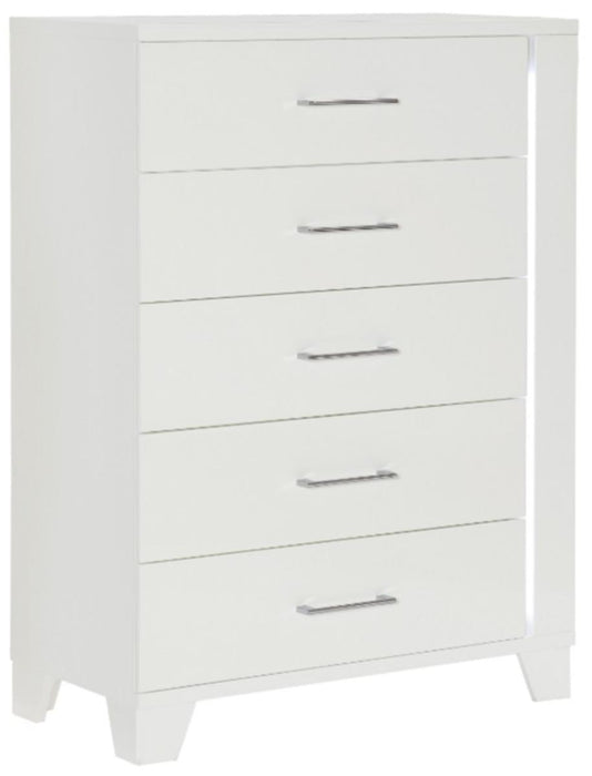 Kerren Chest in White 1678W-9 - U&U Home Budget Furniture (Carteret, NJ)