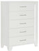 Kerren Chest in White 1678W-9 - U&U Home Budget Furniture (Carteret, NJ)