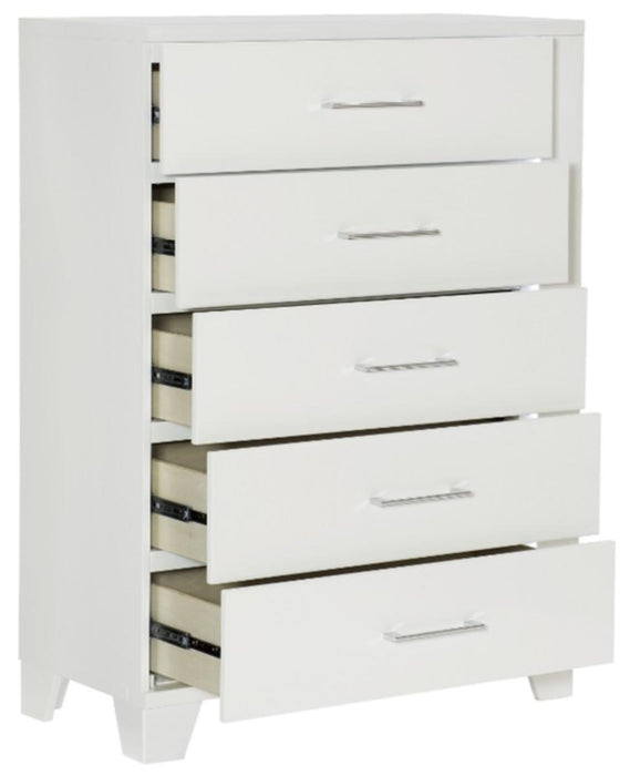 Kerren Chest in White 1678W-9 - U&U Home Budget Furniture (Carteret, NJ)