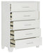 Kerren Chest in White 1678W-9 - U&U Home Budget Furniture (Carteret, NJ)