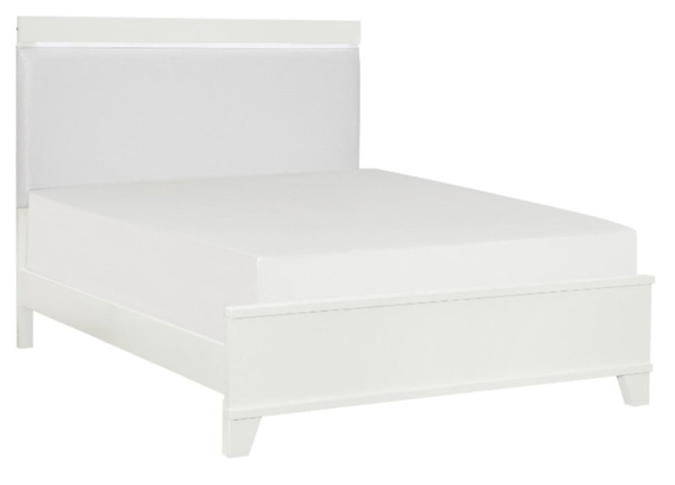 Kerren Full Platform Bed in White 1678WF-1* - U&U Home Budget Furniture (Carteret, NJ)