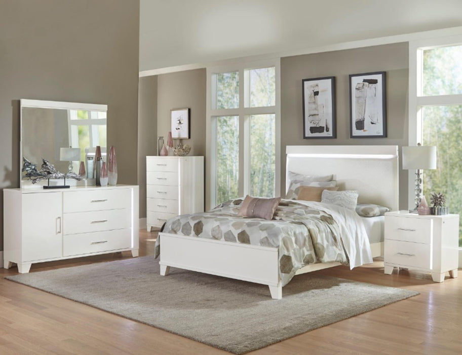 Kerren Full Platform Bed in White 1678WF-1* - U&U Home Budget Furniture (Carteret, NJ)