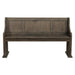 Toulon Bench with Curved Arms in Dark Pewter 5438-14A - U&U Home Budget Furniture (Carteret, NJ)