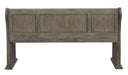 Toulon Bench with Curved Arms in Dark Pewter 5438-14A - U&U Home Budget Furniture (Carteret, NJ)