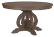 Toulon  Round Dining Table in Dark Pewter 5438-54* - U&U Home Budget Furniture (Carteret, NJ)