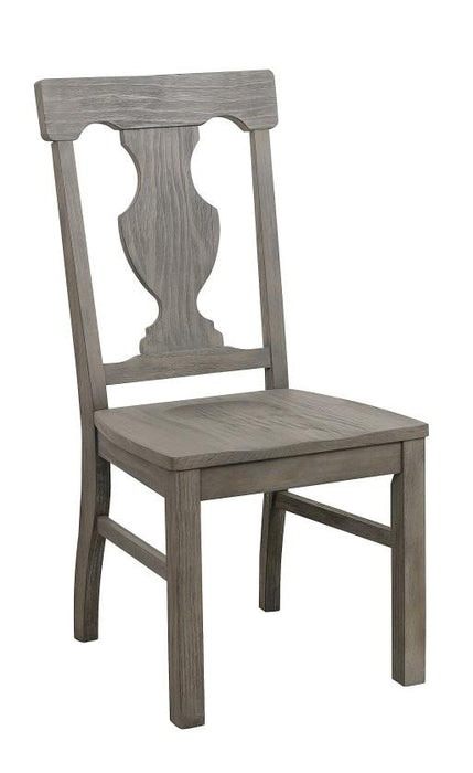 Toulon Side Chair in Dark Pewter (Set of 2) - U&U Home Budget Furniture (Carteret, NJ)