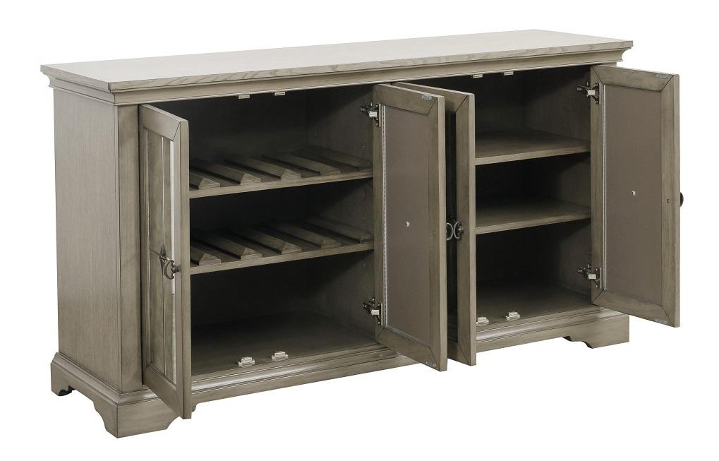 Vermillion Server in Gray 5442-40 - U&U Home Budget Furniture (Carteret, NJ)