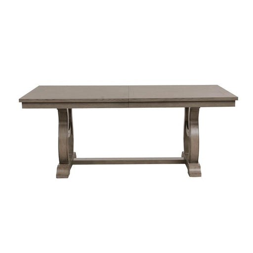Vermillion Dining Table in Gray 5442-96* - U&U Home Budget Furniture (Carteret, NJ)