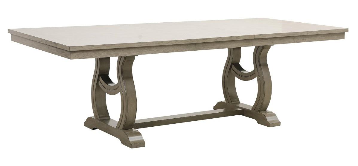 Vermillion Dining Table in Gray 5442-96* - U&U Home Budget Furniture (Carteret, NJ)