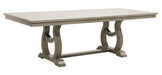 Vermillion Dining Table in Gray 5442-96* - U&U Home Budget Furniture (Carteret, NJ)