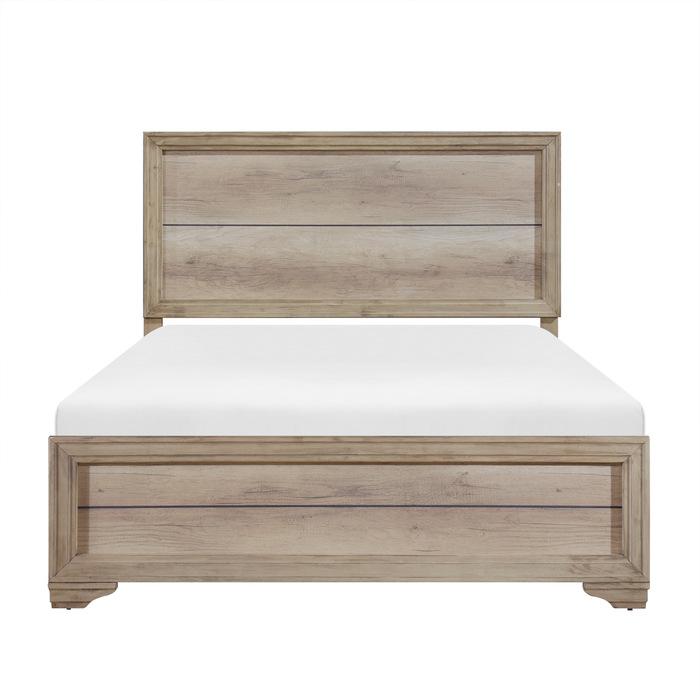 Lonan Twin Panel Bed in Natural 1955T-1* - U&U Home Budget Furniture (Carteret, NJ)