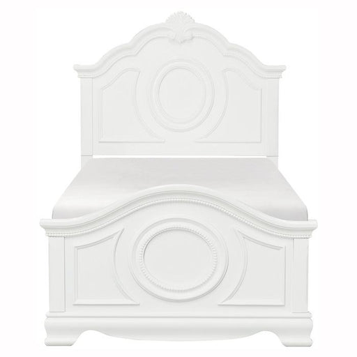 Lucida Twin Panel Bed in White 2039TW-1* - U&U Home Budget Furniture (Carteret, NJ)