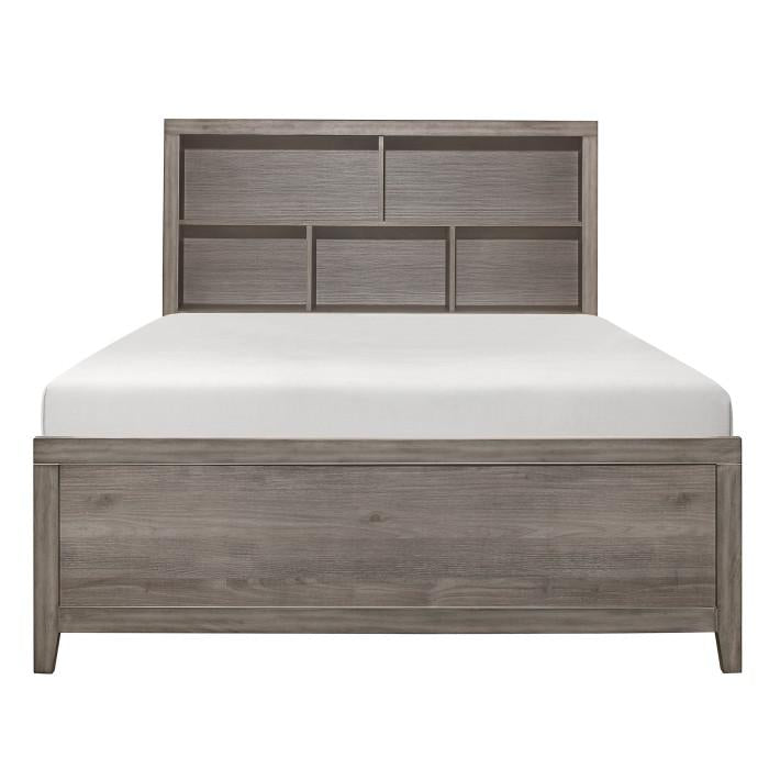 Woodrow Full Platform Bed in Gray 2042NBF-1* - U&U Home Budget Furniture (Carteret, NJ)