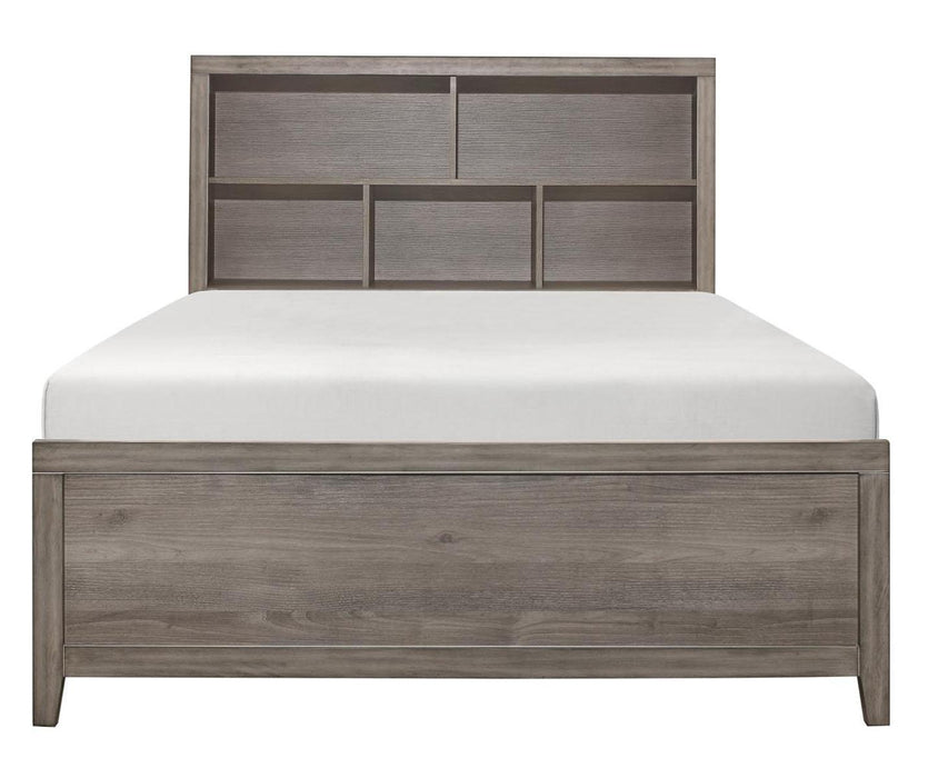 Woodrow Full Platform Bed in Gray 2042NBF-1* - U&U Home Budget Furniture (Carteret, NJ)