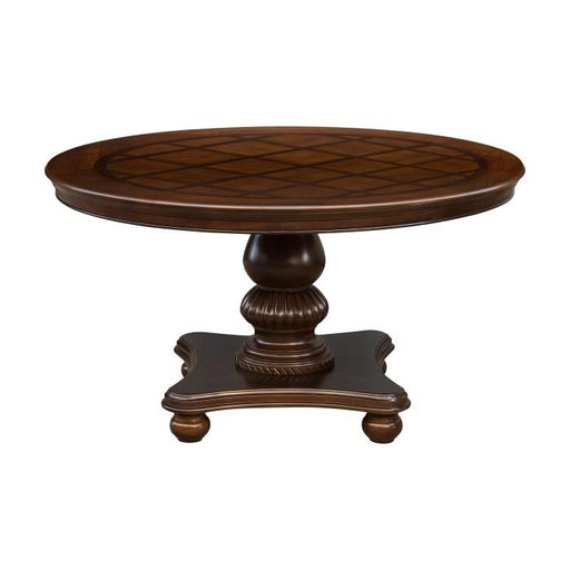 Lordsburg Round Dining Table in Brown Cherry 5473-54* - U&U Home Budget Furniture (Carteret, NJ)