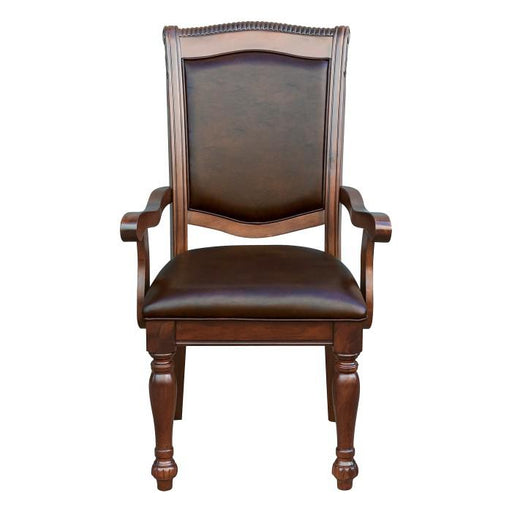 Lordsburg Arm Chair in Brown Cherry (Set of 2) - U&U Home Budget Furniture (Carteret, NJ)