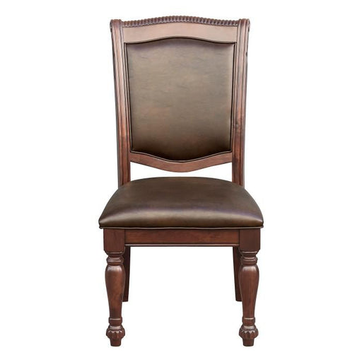 Lordsburg Side Chair in Brown Cherry (Set of 2) - U&U Home Budget Furniture (Carteret, NJ)