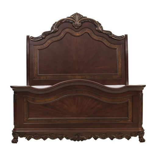 Deryn Park Queen Sleigh Bed in Cherry 2243SL-1 - U&U Home Budget Furniture (Carteret, NJ)