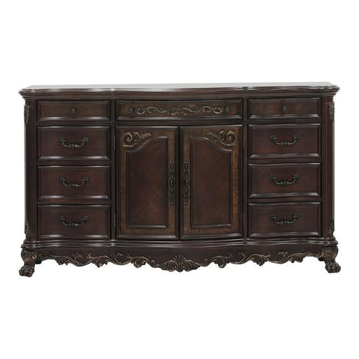 Deryn Park 9 Drawer Dresser in Cherry 2243-5 - U&U Home Budget Furniture (Carteret, NJ)