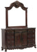 Deryn Park Mirror in Cherry 2243-6 - U&U Home Budget Furniture (Carteret, NJ)