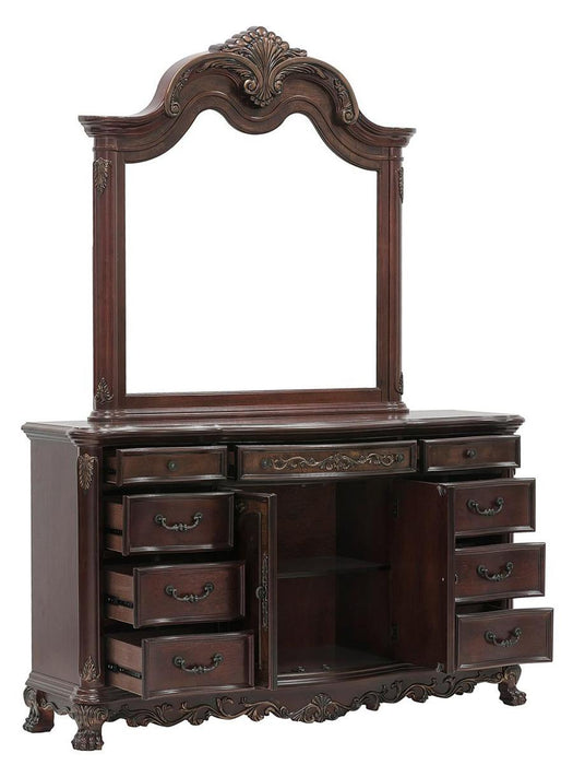 Deryn Park Mirror in Cherry 2243-6 - U&U Home Budget Furniture (Carteret, NJ)