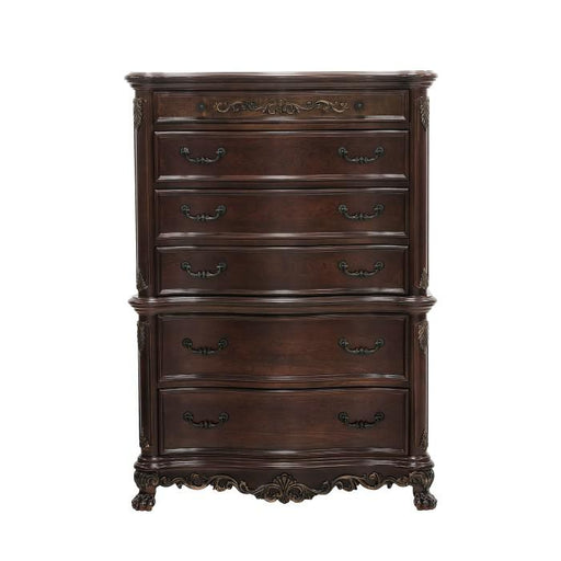 Deryn Park 6 Drawer Chest in Cherry 2243-9 - U&U Home Budget Furniture (Carteret, NJ)