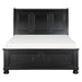 Laurelin Queen Sleigh Platform Storage Bed in Black 1714BK-1 - U&U Home Budget Furniture (Carteret, NJ)