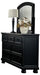 Laurelin Mirror in Black 1714BK-6 - U&U Home Budget Furniture (Carteret, NJ)