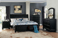Laurelin Mirror in Black 1714BK-6 - U&U Home Budget Furniture (Carteret, NJ)