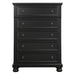 Laurelin 5 Drawer Chest in Black 1714BK-9 - U&U Home Budget Furniture (Carteret, NJ)