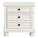 Laurelin 3 Drawer Nightstand in White 1714W-4 - U&U Home Budget Furniture (Carteret, NJ)