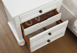 Laurelin 3 Drawer Nightstand in White 1714W-4 - U&U Home Budget Furniture (Carteret, NJ)