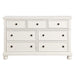 Laurelin 7 Drawer Dresser in White 1714W-5 - U&U Home Budget Furniture (Carteret, NJ)
