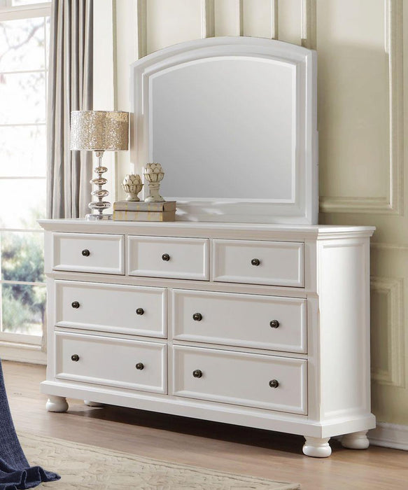 Laurelin Mirror in White 1714W-6 - U&U Home Budget Furniture (Carteret, NJ)