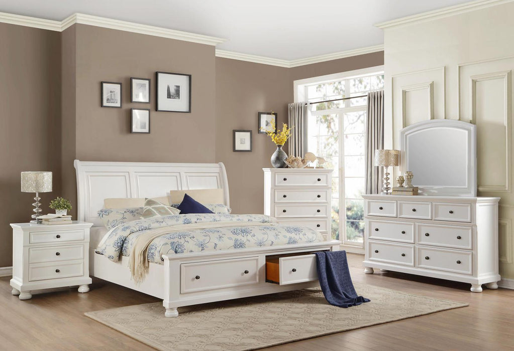 Laurelin Mirror in White 1714W-6 - U&U Home Budget Furniture (Carteret, NJ)