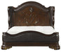 Royal Highlands Queen Upholstered Panel Bed in Rich Cherry 1603-1 - U&U Home Budget Furniture (Carteret, NJ)