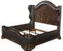 Royal Highlands Queen Upholstered Panel Bed in Rich Cherry 1603-1 - U&U Home Budget Furniture (Carteret, NJ)