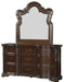 Royal Highlands Mirror in Rich Cherry 1603-6 - U&U Home Budget Furniture (Carteret, NJ)