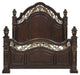 Catalonia Queen Poster Bed in Cherry 1824-1 - U&U Home Budget Furniture (Carteret, NJ)