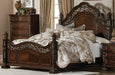 Catalonia Queen Poster Bed in Cherry 1824-1 - U&U Home Budget Furniture (Carteret, NJ)