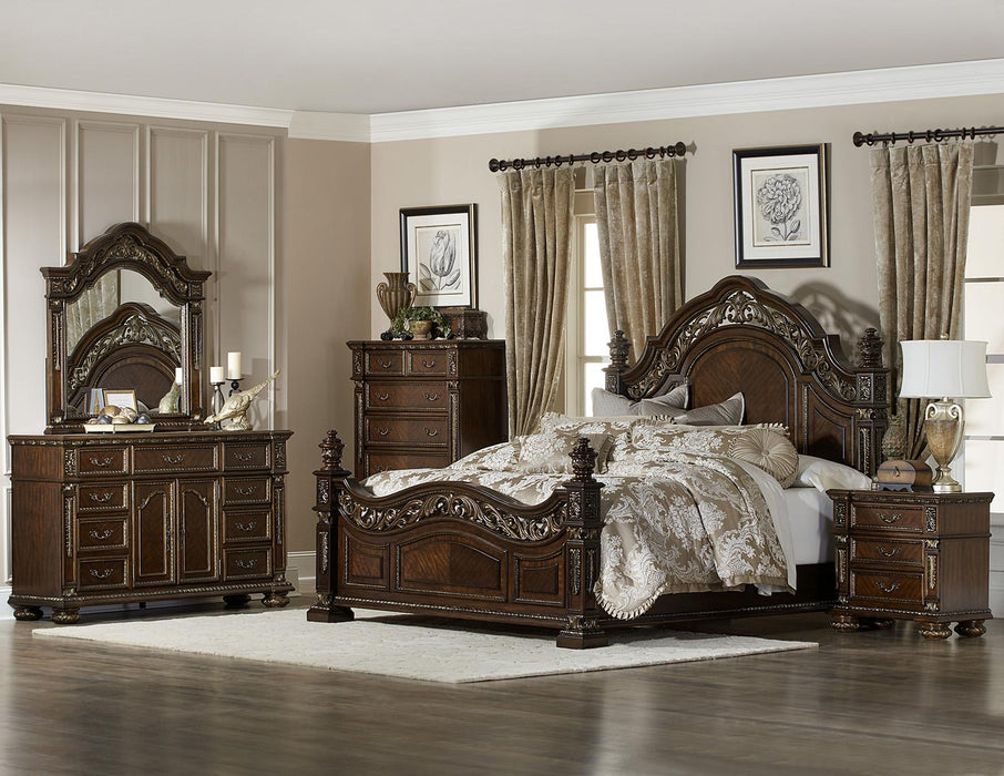 Catalonia Mirror in Cherry 1824-6 - U&U Home Budget Furniture (Carteret, NJ)