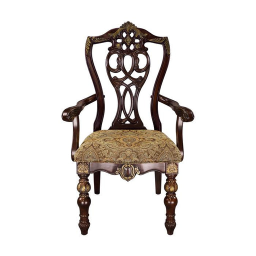 Catalonia Arm Chair in Cherry (Set of 2) - U&U Home Budget Furniture (Carteret, NJ)