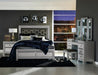 Bevelle Queen Upholstered Panel Bed in Silver 1958-1 - U&U Home Budget Furniture (Carteret, NJ)