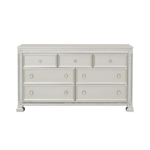 Bevelle 7 Drawer Dresser in Silver 1958-5 - U&U Home Budget Furniture (Carteret, NJ)