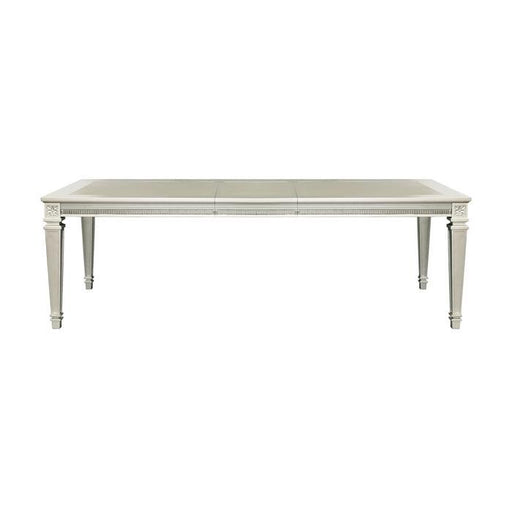 Bevelle Rectangular Dining Table in Silver 1958-96 - U&U Home Budget Furniture (Carteret, NJ)