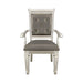 Bevelle Arm Chair in Silver (Set of 2) - U&U Home Budget Furniture (Carteret, NJ)