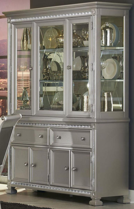 Bevelle Buffet in Silver 1958-55 - U&U Home Budget Furniture (Carteret, NJ)