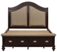 Marston Queen Sleigh Storage Bed in Dark Cherry 2615DC-1 - U&U Home Budget Furniture (Carteret, NJ)