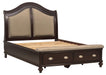 Marston Queen Sleigh Storage Bed in Dark Cherry 2615DC-1 - U&U Home Budget Furniture (Carteret, NJ)